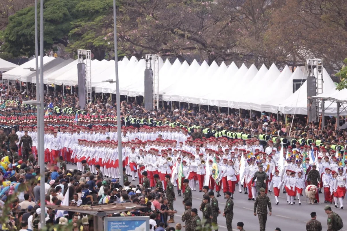 Arquibancadas do desfile de 7 de Setembro em Brasília